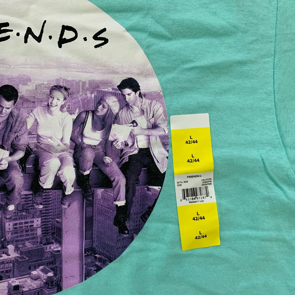 Teal Friends Graphic T-Shirt. Size Large. - Picture 4 of 7